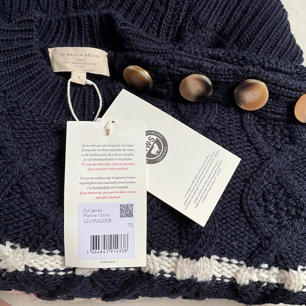New! Sezane James Jumper, small, NWT - Picture 7 of 10